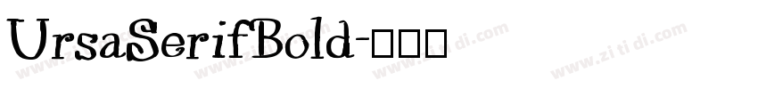 UrsaSerifBold字体转换