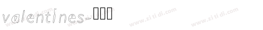 valentines字体转换