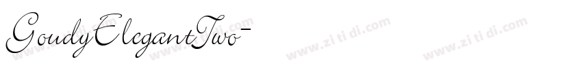GoudyElegantTwo字体转换