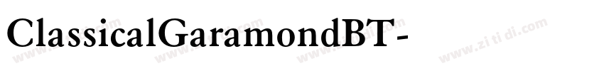 ClassicalGaramondBT字体转换