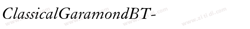 ClassicalGaramondBT字体转换