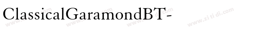 ClassicalGaramondBT字体转换