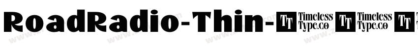RoadRadio-Thin字体转换