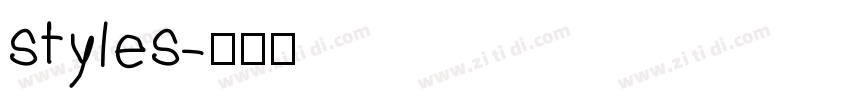styles字体转换