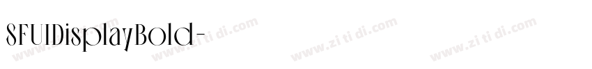 SFUIDisplayBold字体转换
