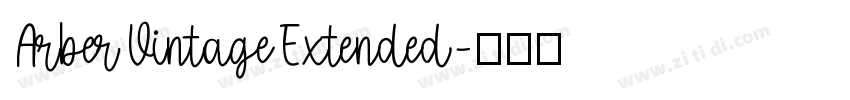 ArberVintageExtended字体转换