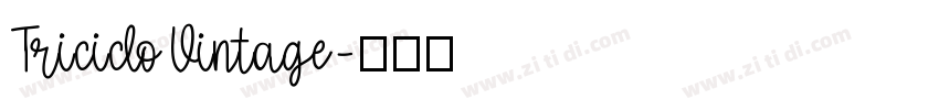 TricicloVintage字体转换