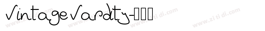 VintageVardity字体转换