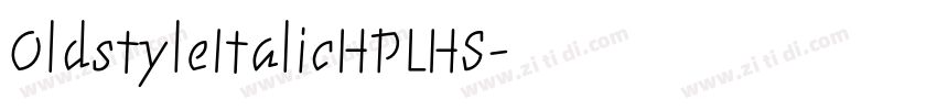 OldstyleItalicHPLHS字体转换