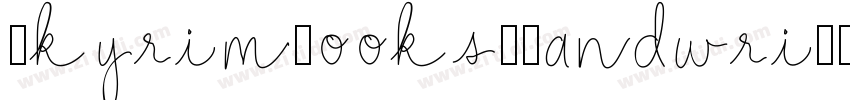 SkyrimBooks_Handwri字体转换