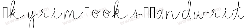 SkyrimBooks_Handwrit字体转换