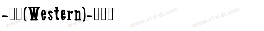 -常规(Western)字体转换