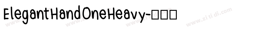 ElegantHandOneHeavy字体转换