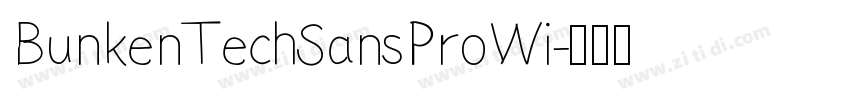 BunkenTechSansProWi字体转换