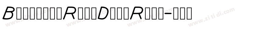 BayfieldRoadDemoRegu字体转换