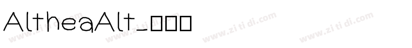 AltheaAlt字体转换
