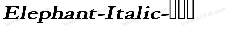 Elephant-Italic字体转换