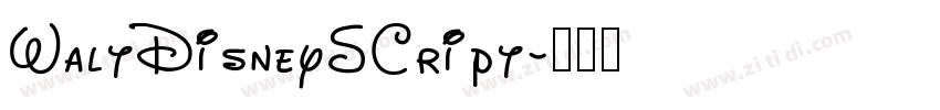 WaltDisneySCript字体转换