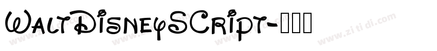 WaltDisneySCript字体转换