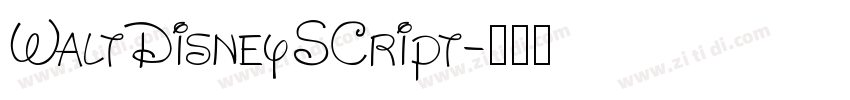 WaltDisneySCript字体转换