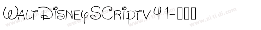 WaltDisneySCriptv41字体转换