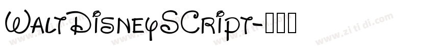 WaltDisneySCript字体转换