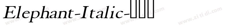 Elephant-Italic字体转换