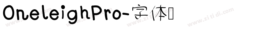 OneleighPro字体转换