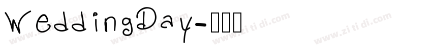 WeddingDay字体转换