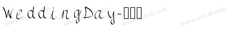 WeddingDay字体转换