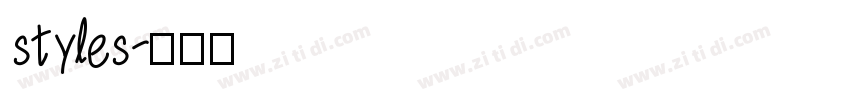 styles字体转换