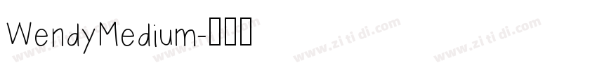 WendyMedium字体转换