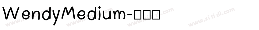 WendyMedium字体转换