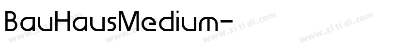 BauHausMedium字体转换