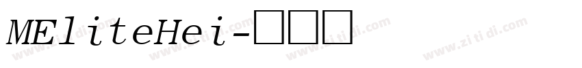 MEliteHei字体转换