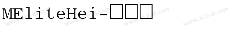MEliteHei字体转换