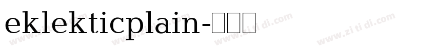 eklekticplain字体转换