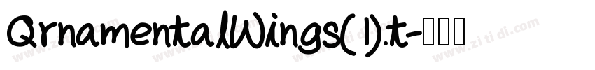 QrnamentalWings(1).t字体转换