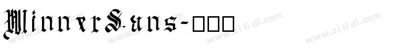 WinnerSans字体转换