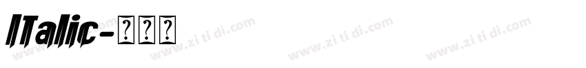 Italic字体转换