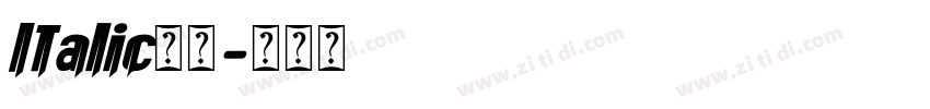 Italic字體字体转换