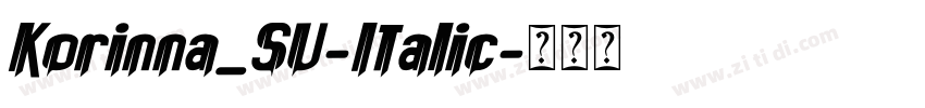 Korinna_SU-Italic字体转换