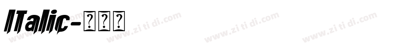 Italic字体转换
