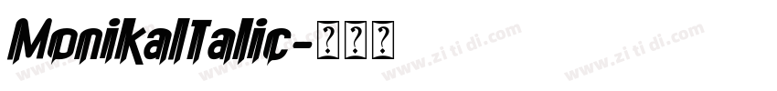 MonikaItalic字体转换