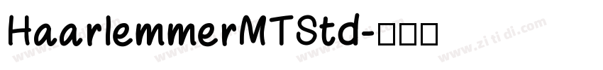 HaarlemmerMTStd字体转换