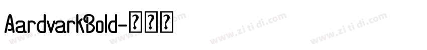 AardvarkBold字体转换