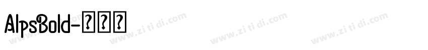 AlpsBold字体转换