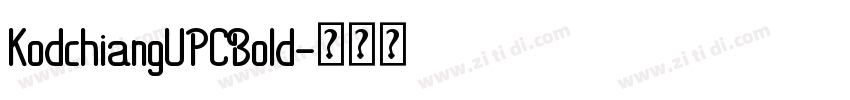 KodchiangUPCBold字体转换