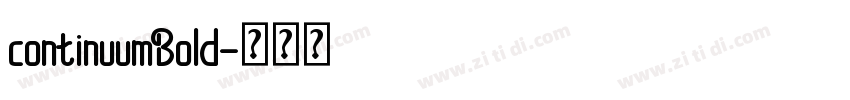 continuumBold字体转换