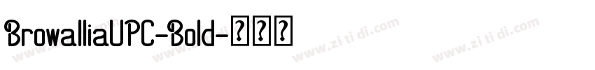 BrowalliaUPC-Bold字体转换
